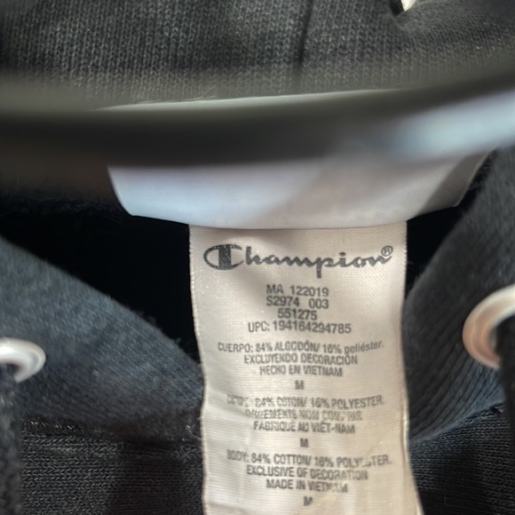 Champion Reverse Weave Hoodie Sweatshirt Vintage Embroidered Spellout - Picture 8 of 14